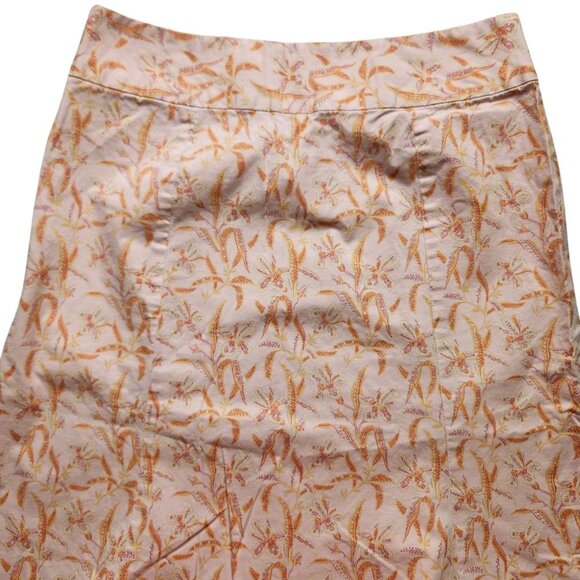 GAP Womens Size 6 Stretch A-line Skirt Y2K Summer Floral Peachy Pink - Picture 4 of 8